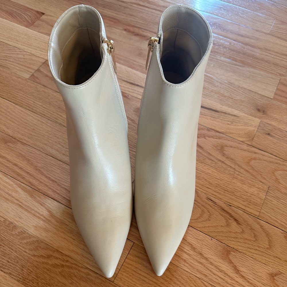 L'AGENCE Cream Ankle Boots